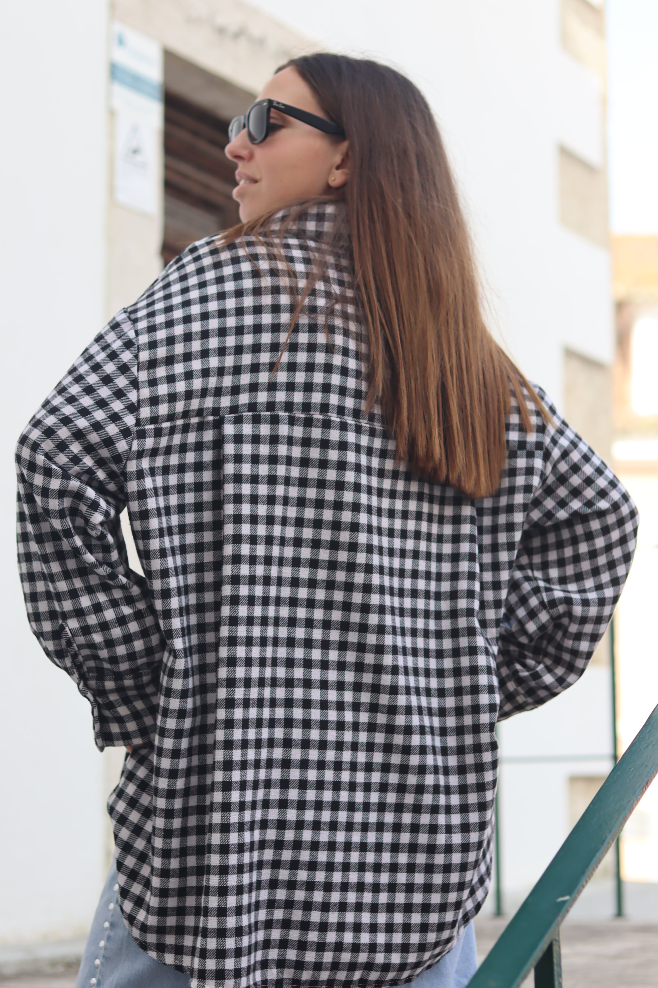 Camisa flanela xadrez com fivela