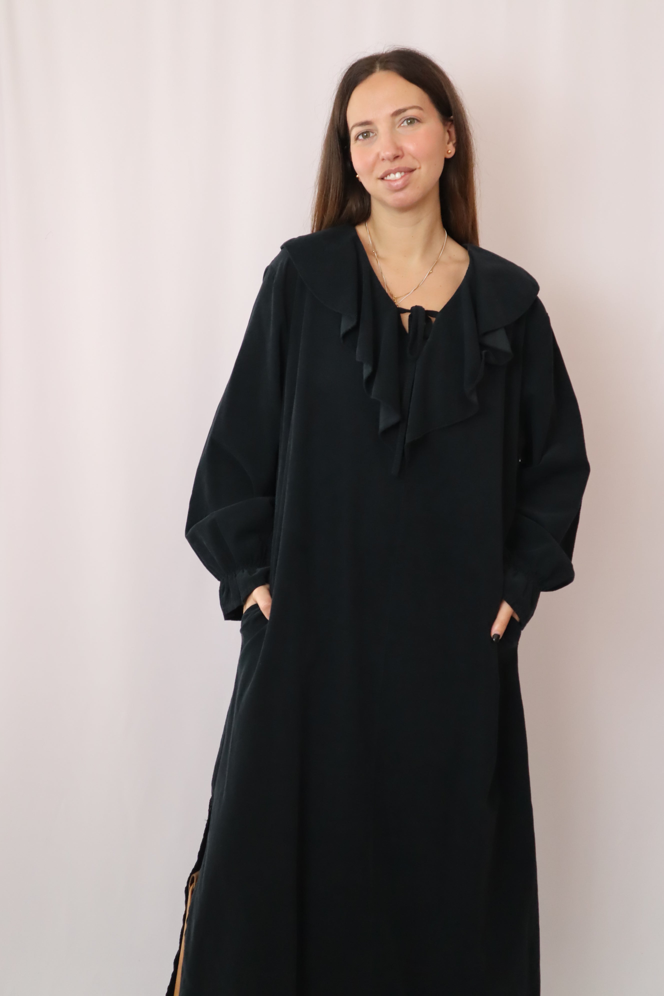 Vestido bombazina preto