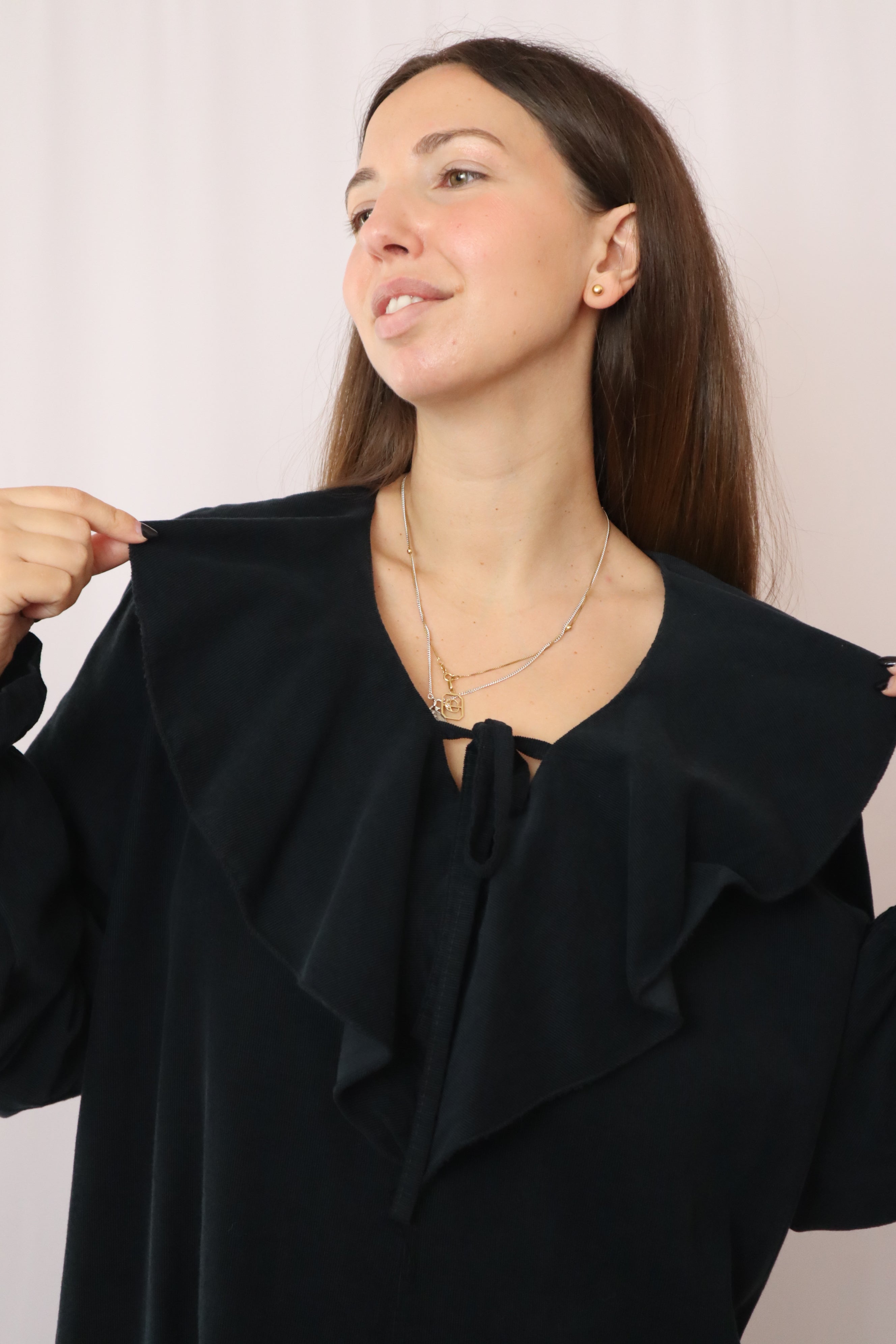 Vestido bombazina preto