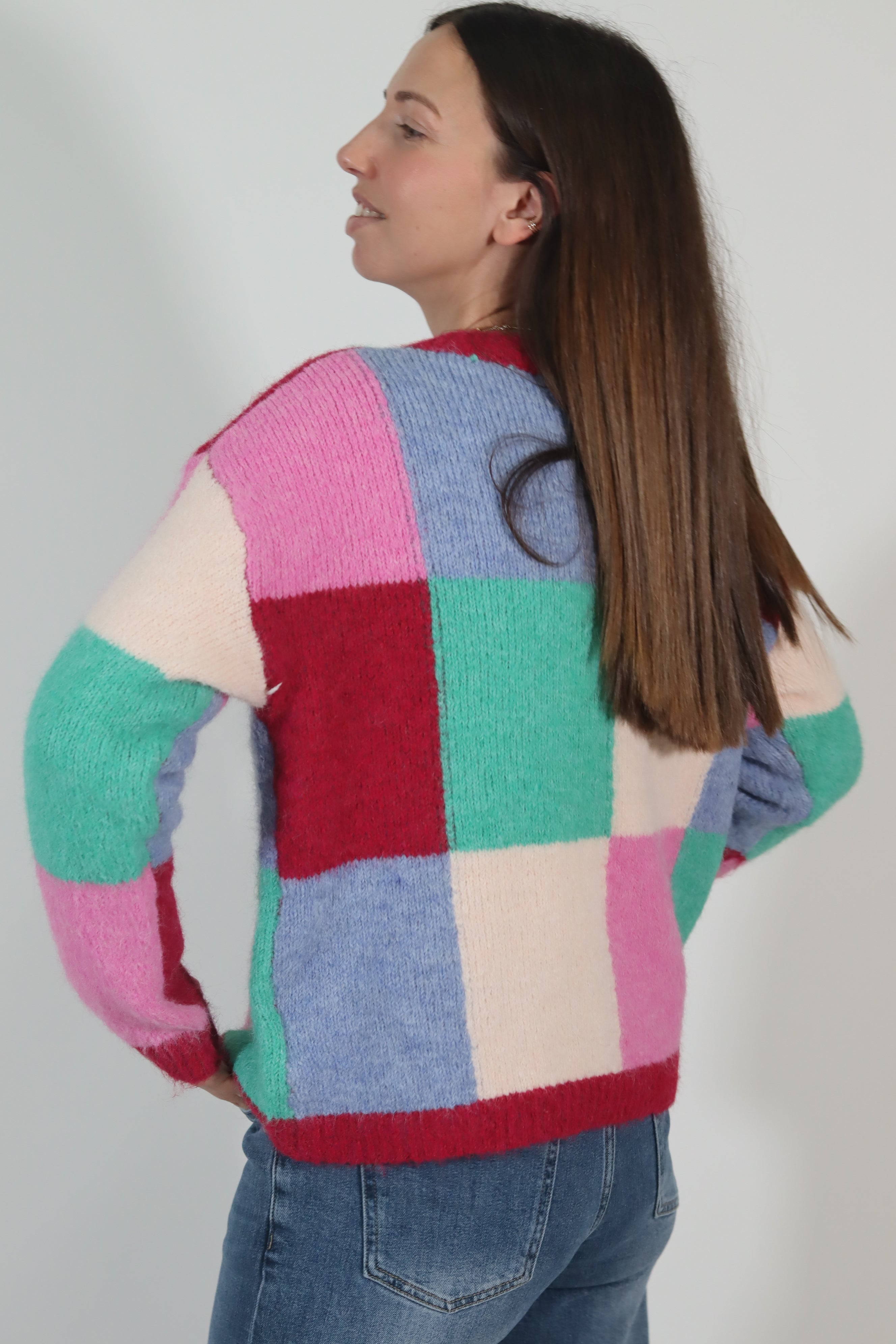 Casaco quadrados coloridos