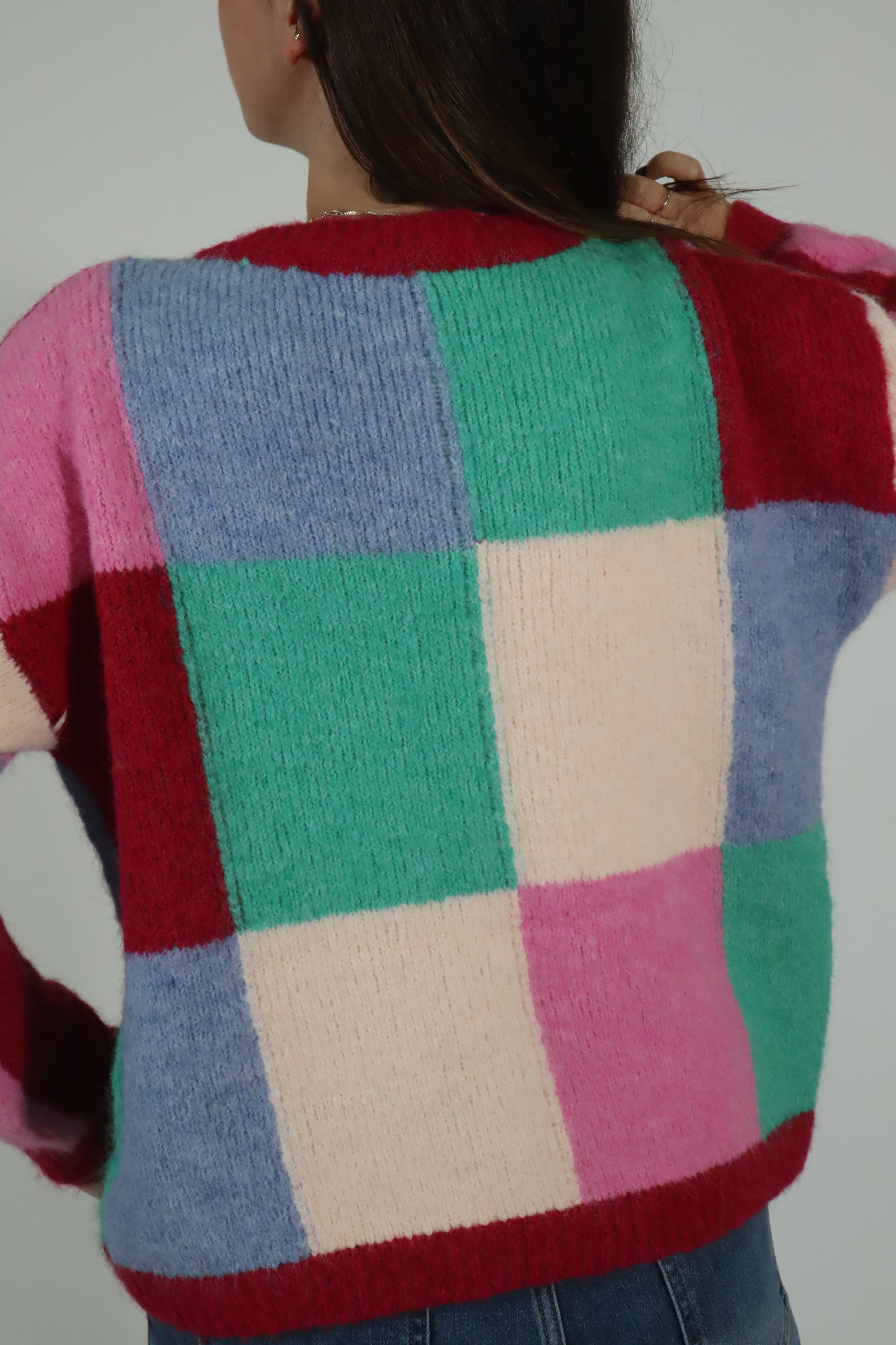 Casaco quadrados coloridos