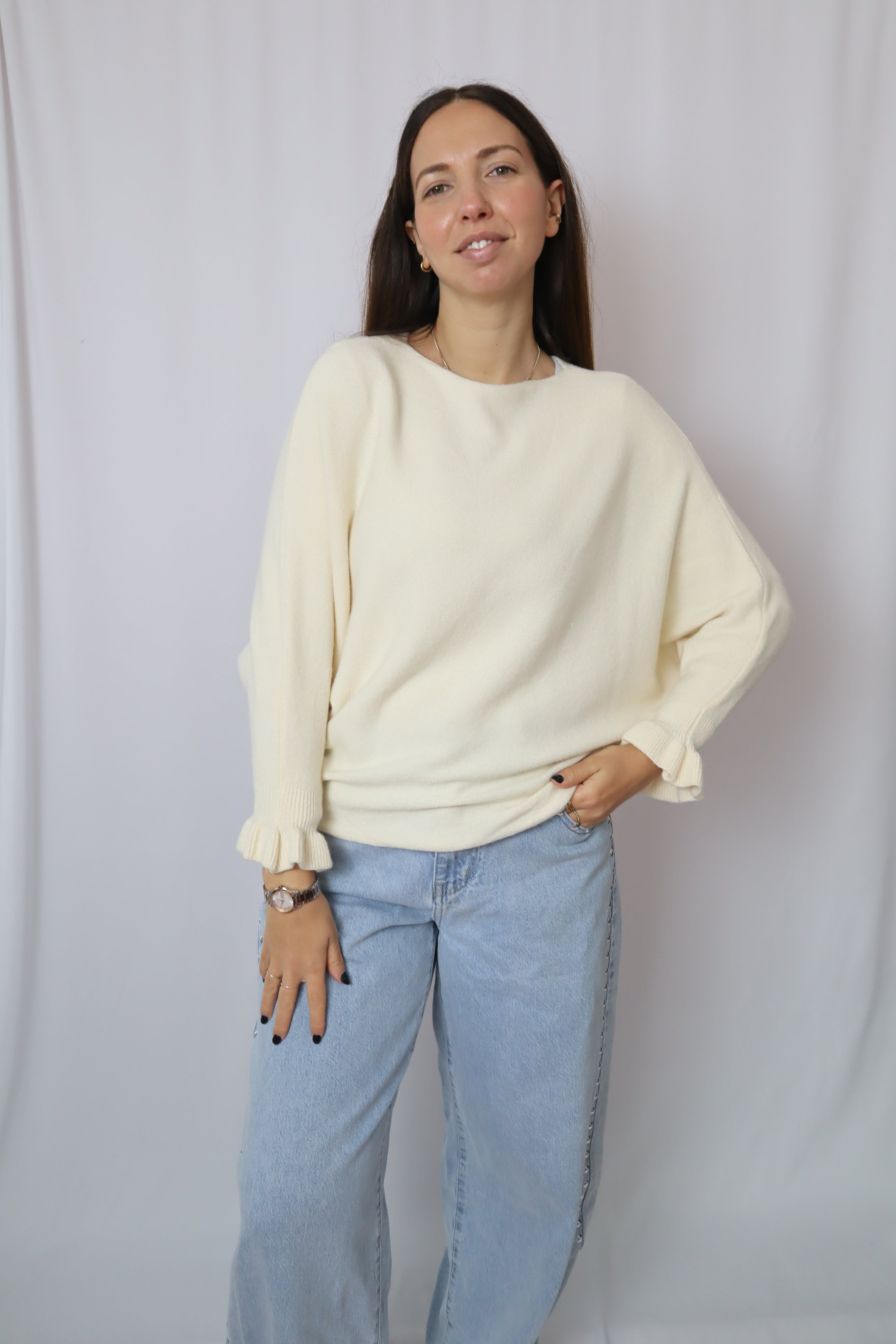 Camisola malhinha folho