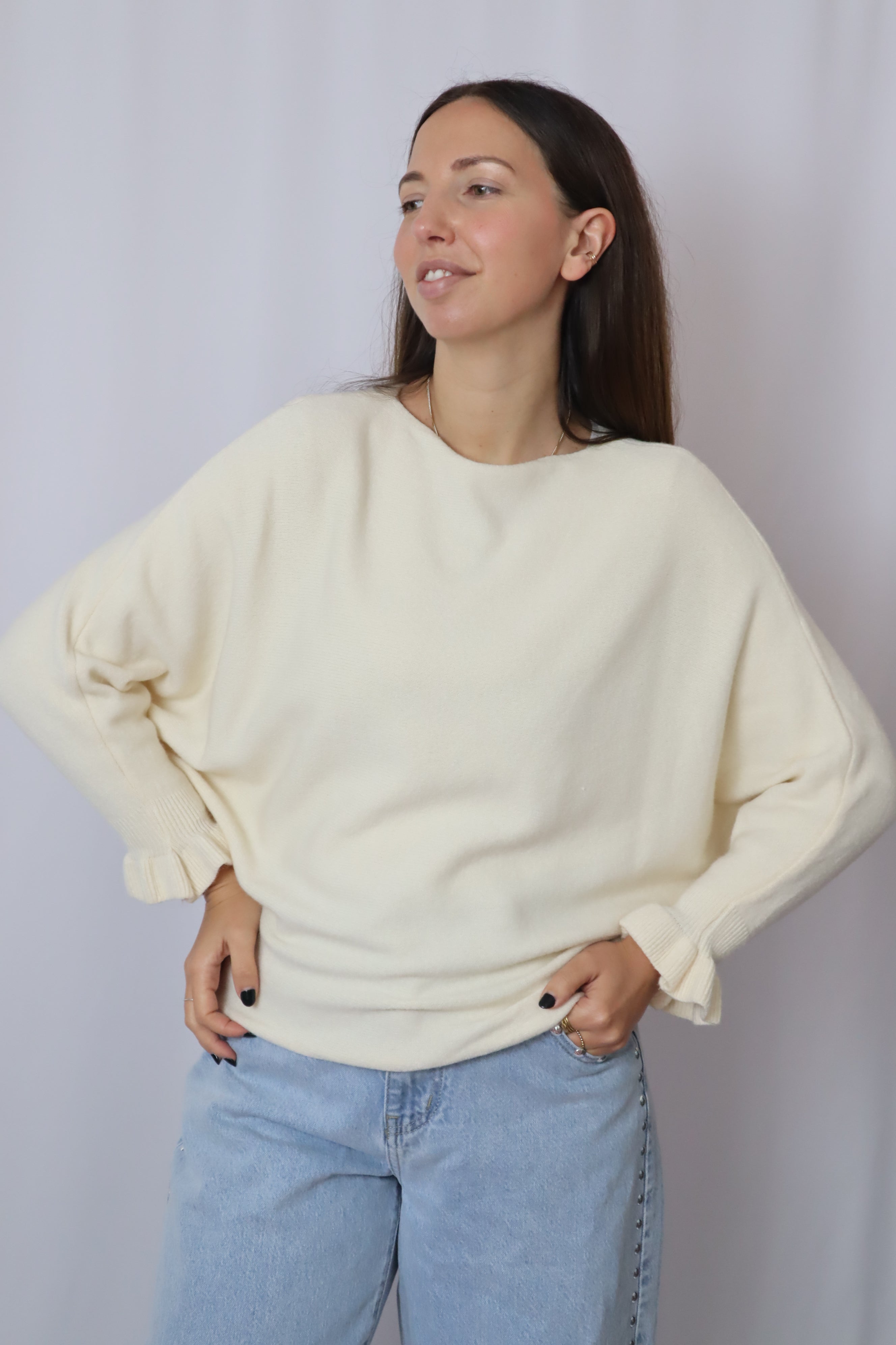 Camisola malhinha folho