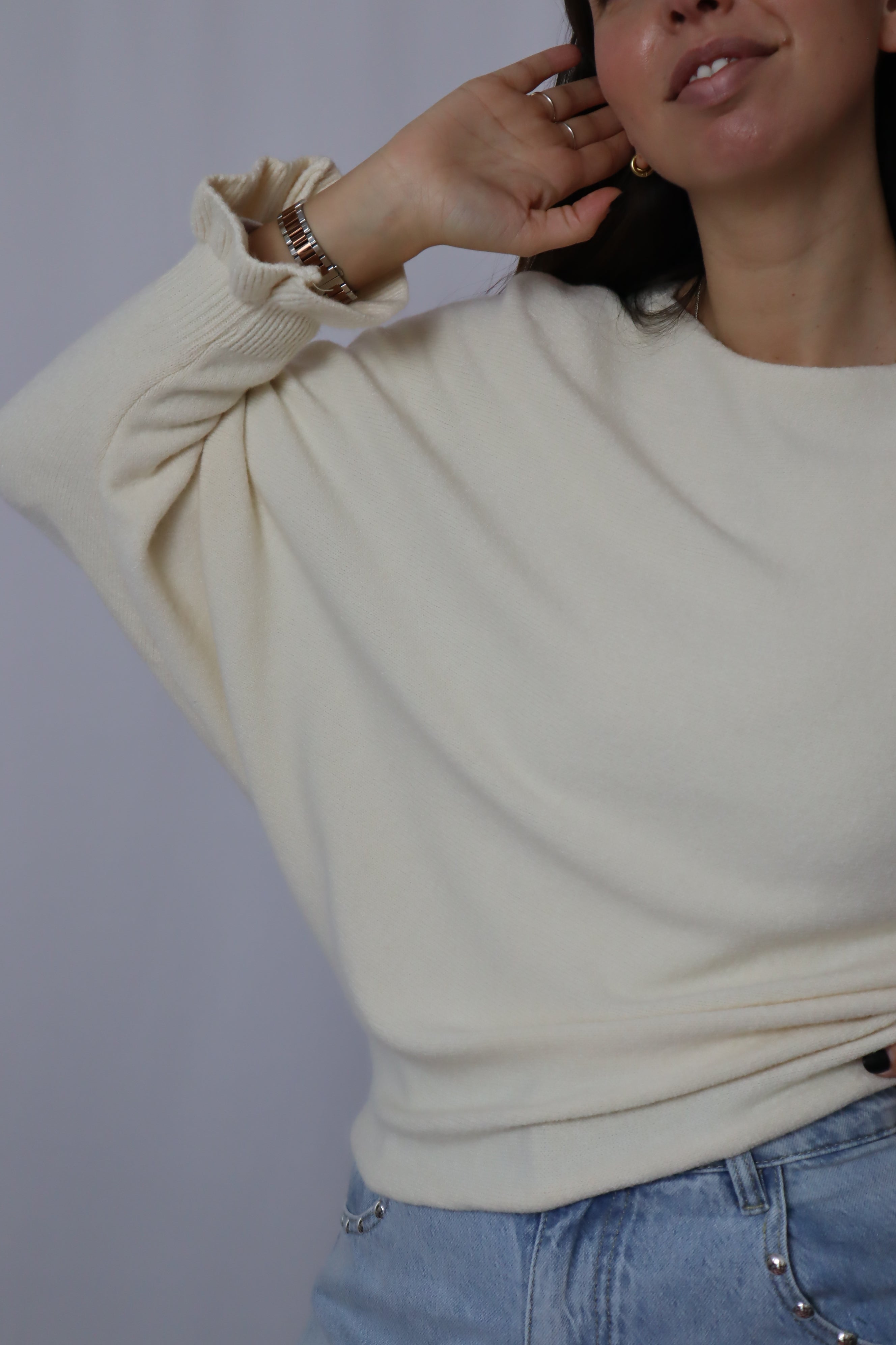 Camisola malhinha folho