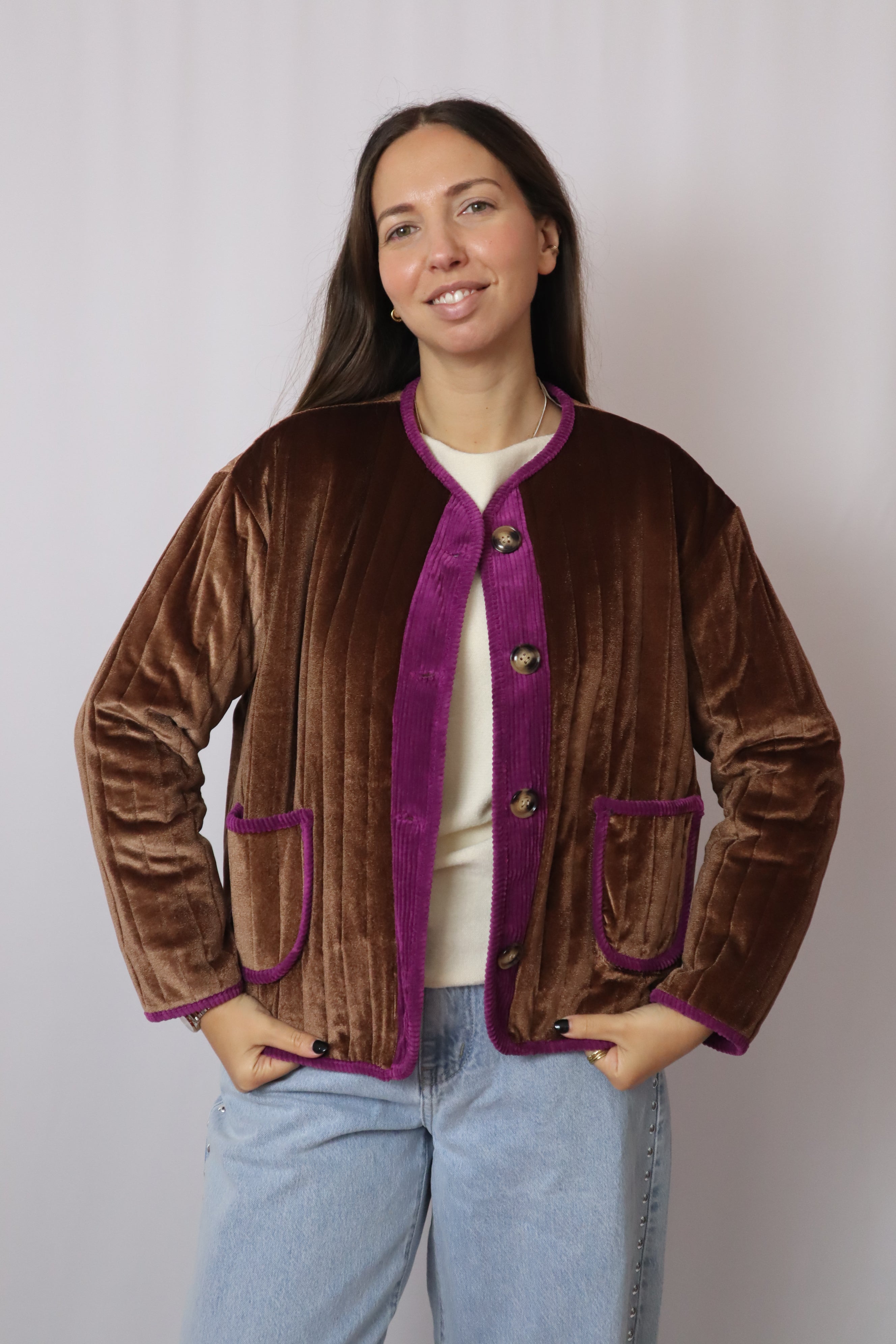 Casaco veludo bombazine