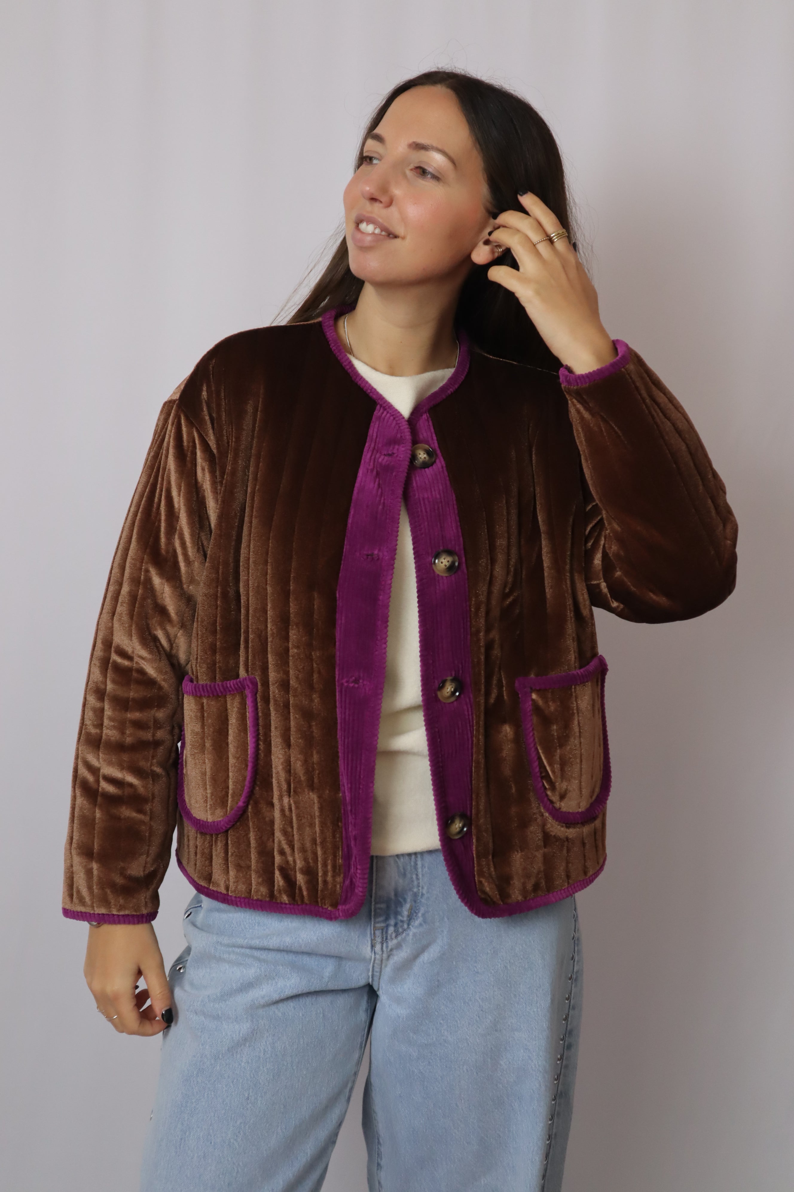 Casaco veludo bombazine