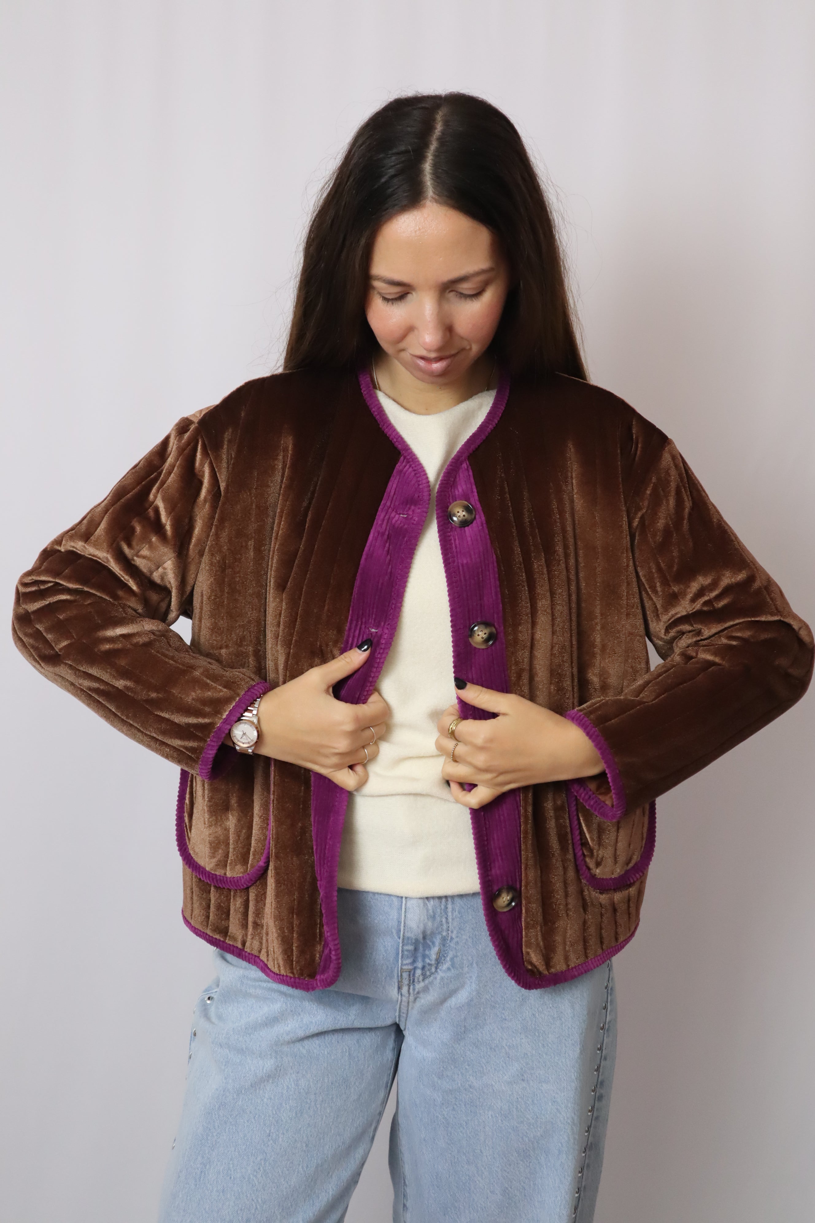 Casaco veludo bombazine