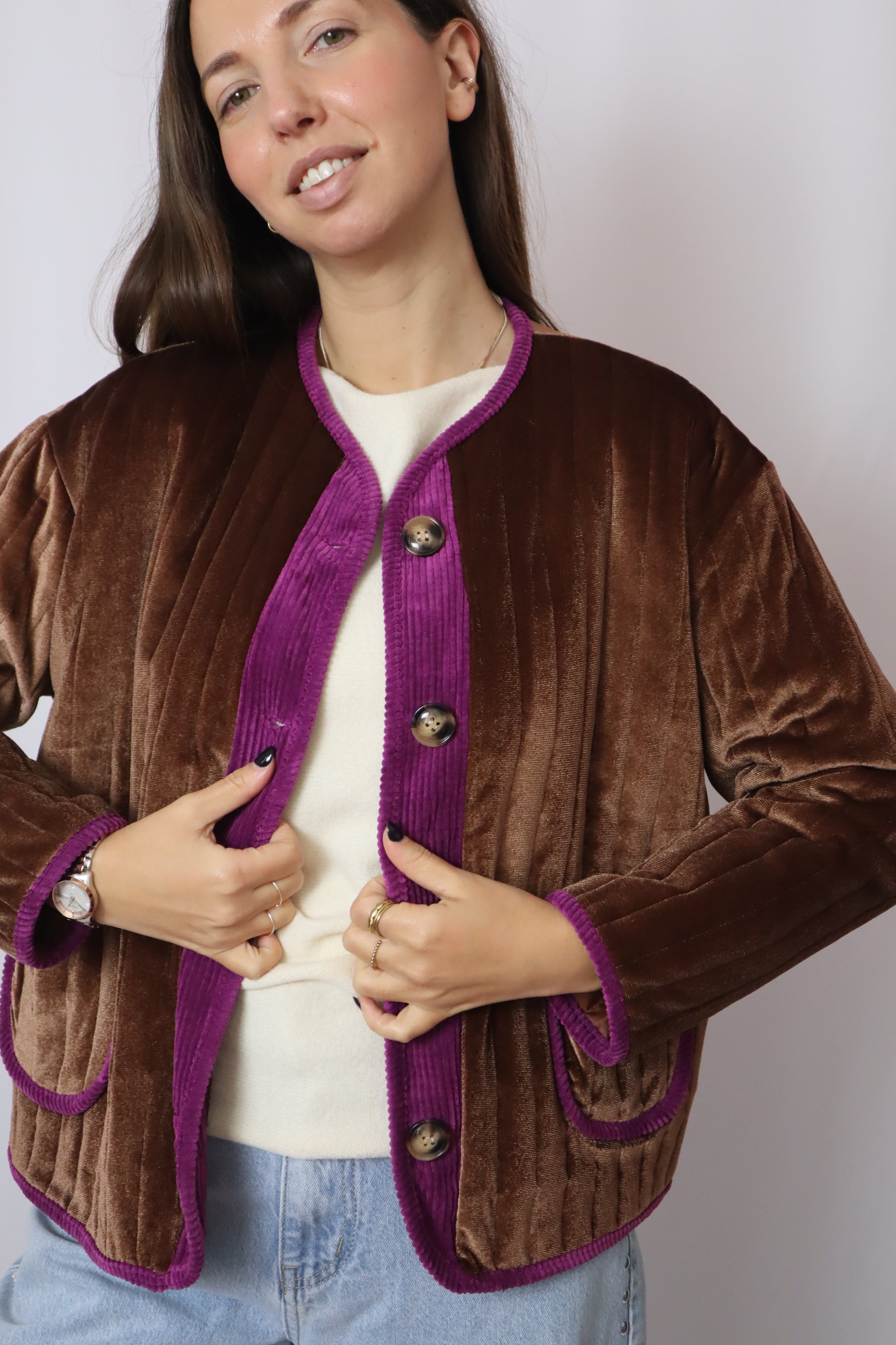 Casaco veludo bombazine