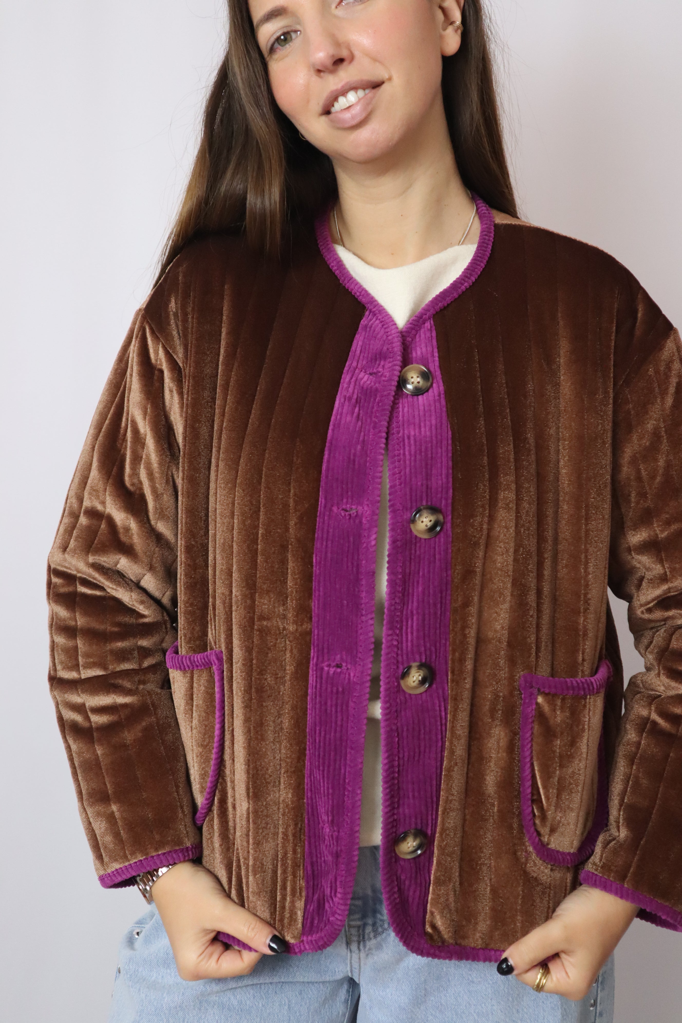 Casaco veludo bombazine