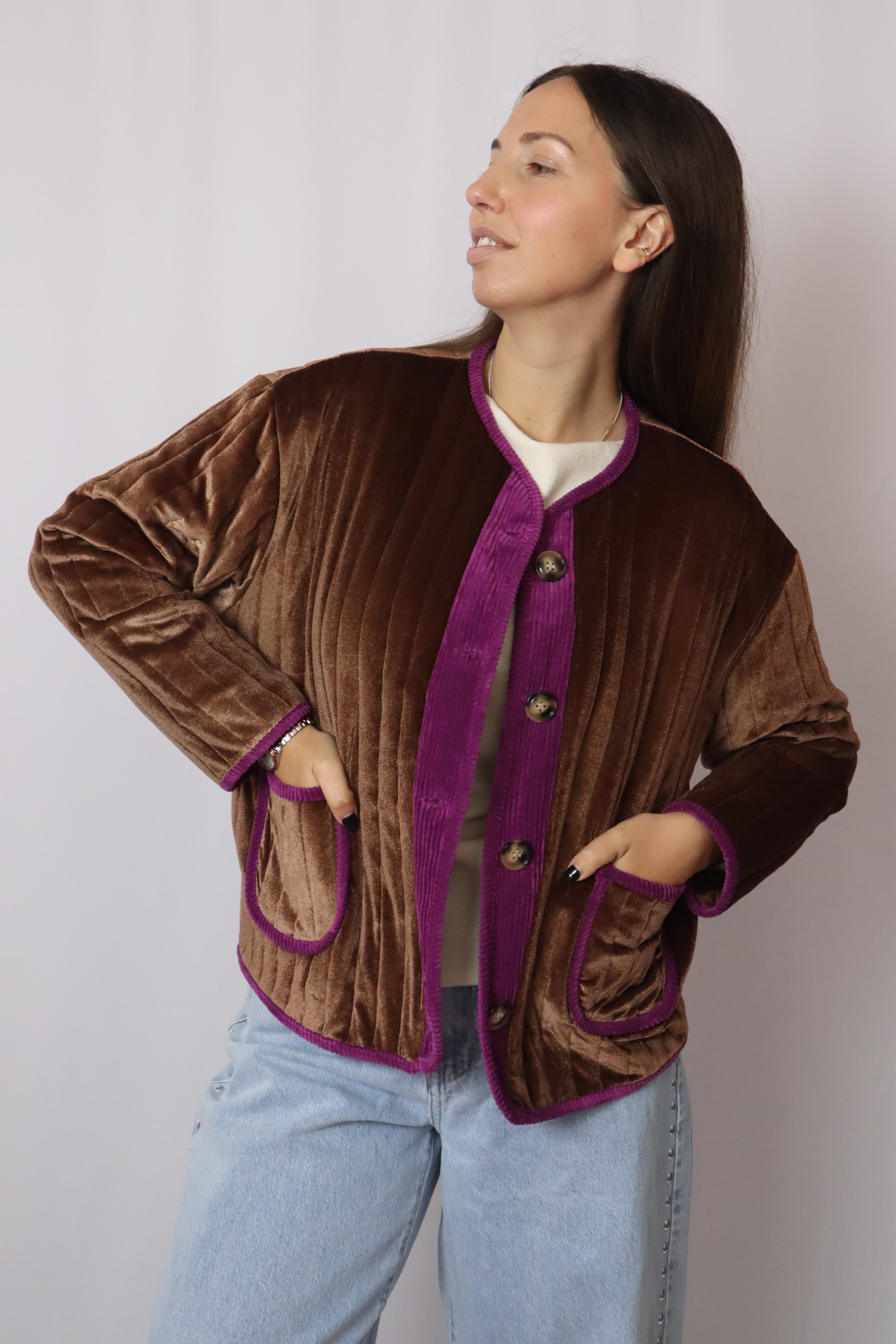 Casaco veludo bombazine