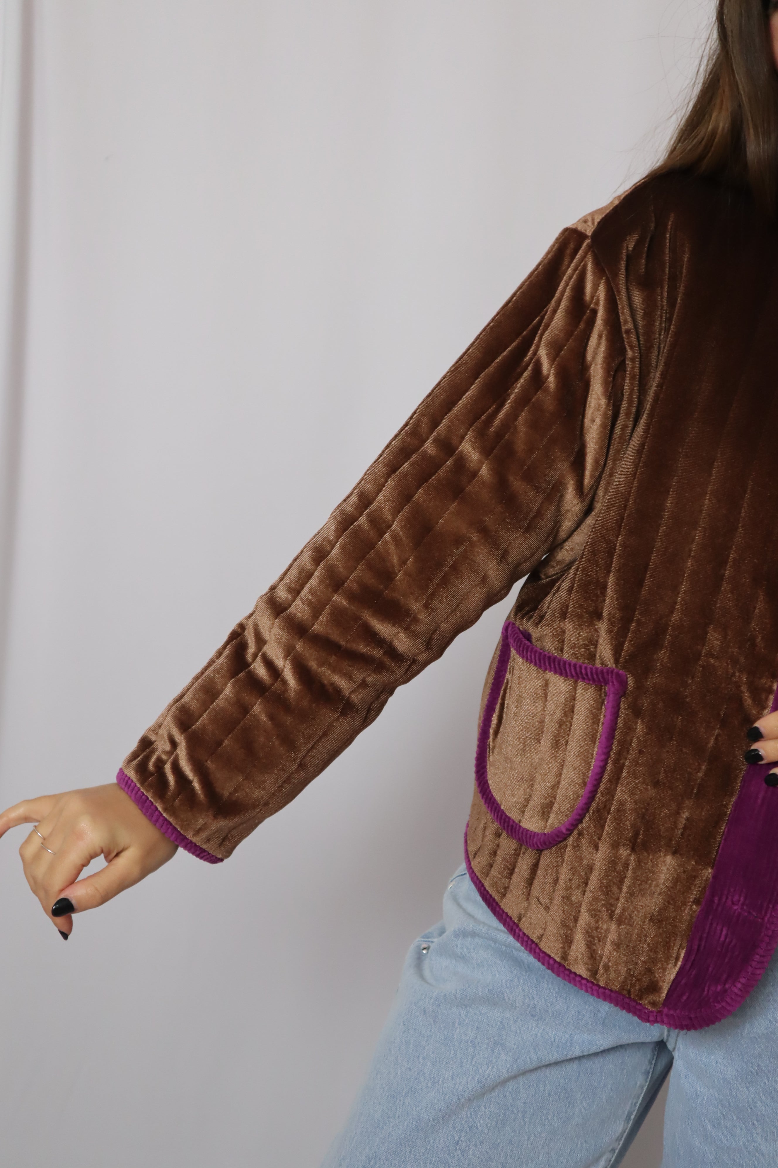 Casaco veludo bombazine