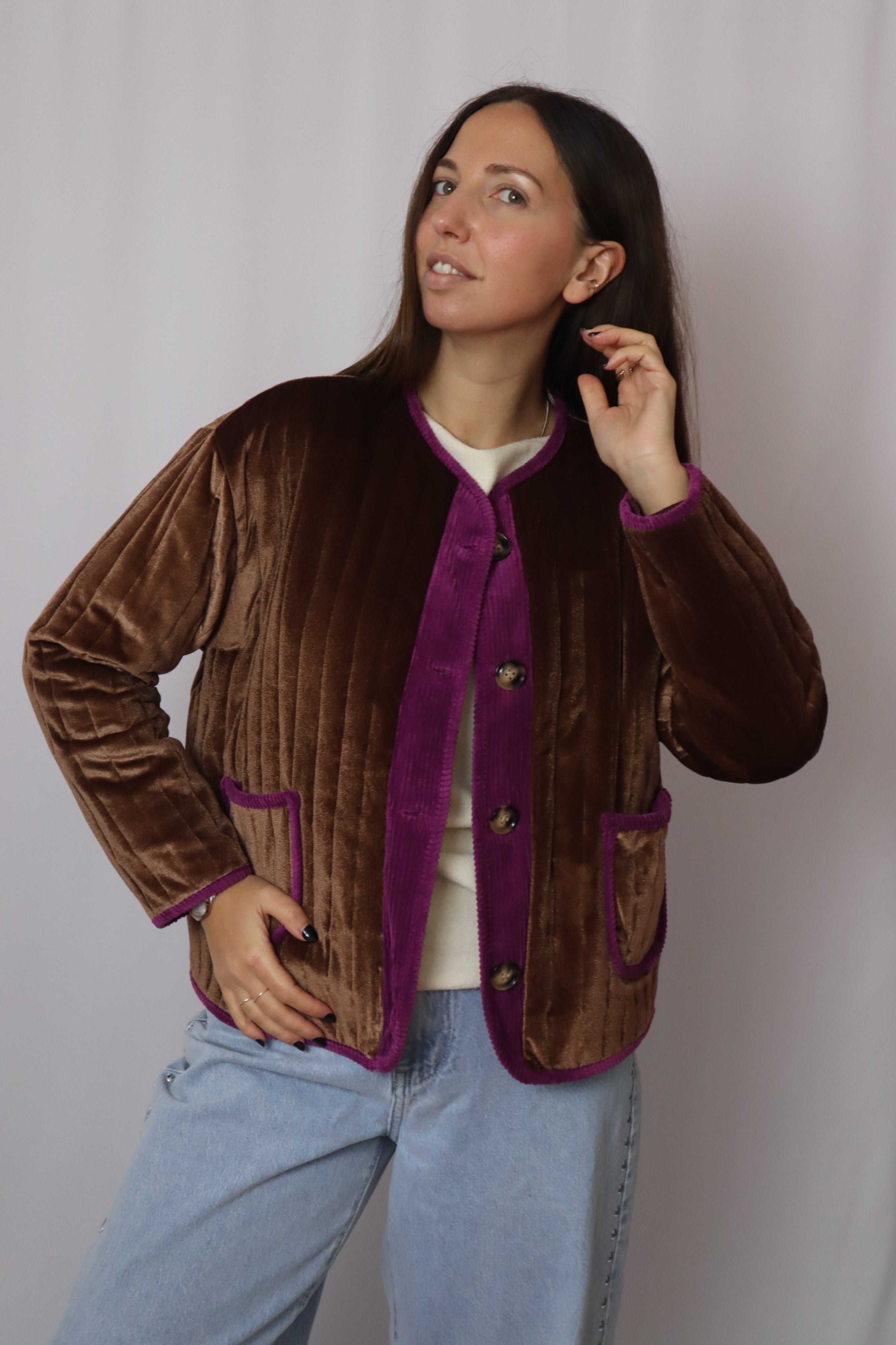 Casaco veludo bombazine