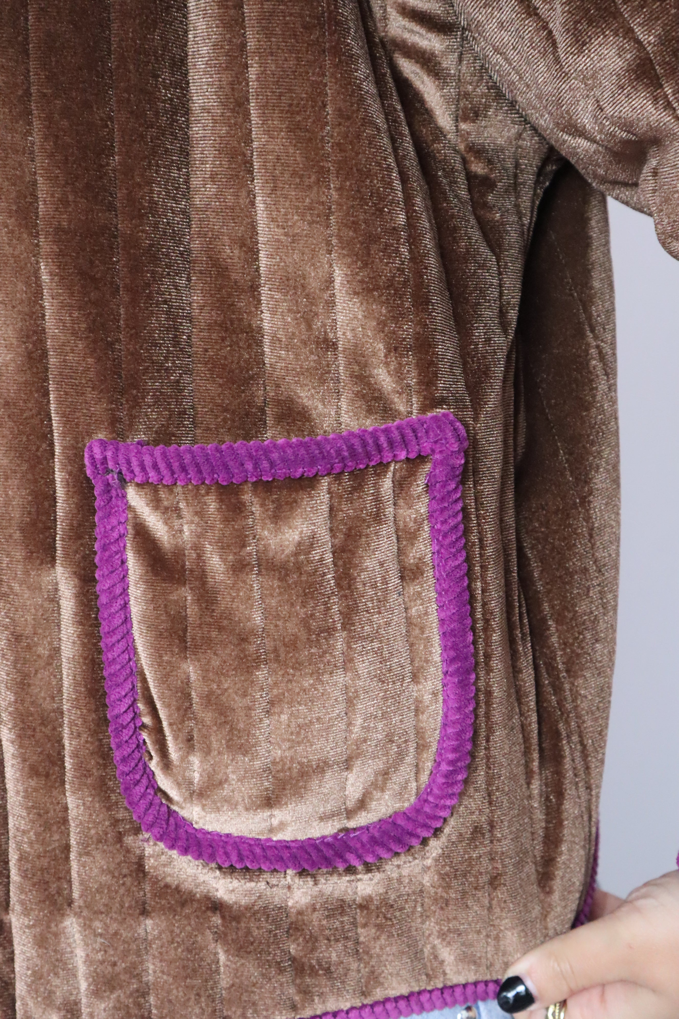 Casaco veludo bombazine