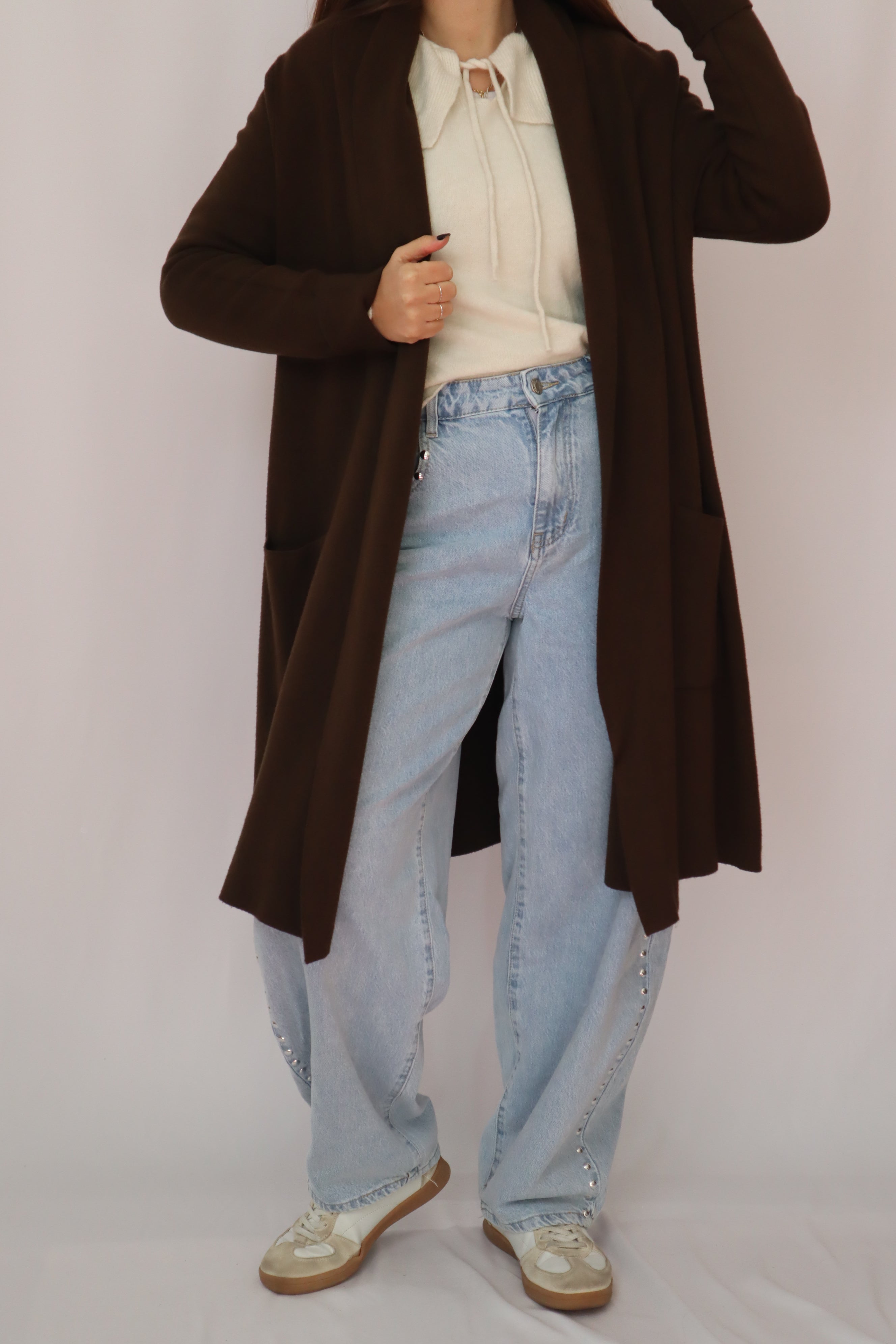 Casaco de malha comprido