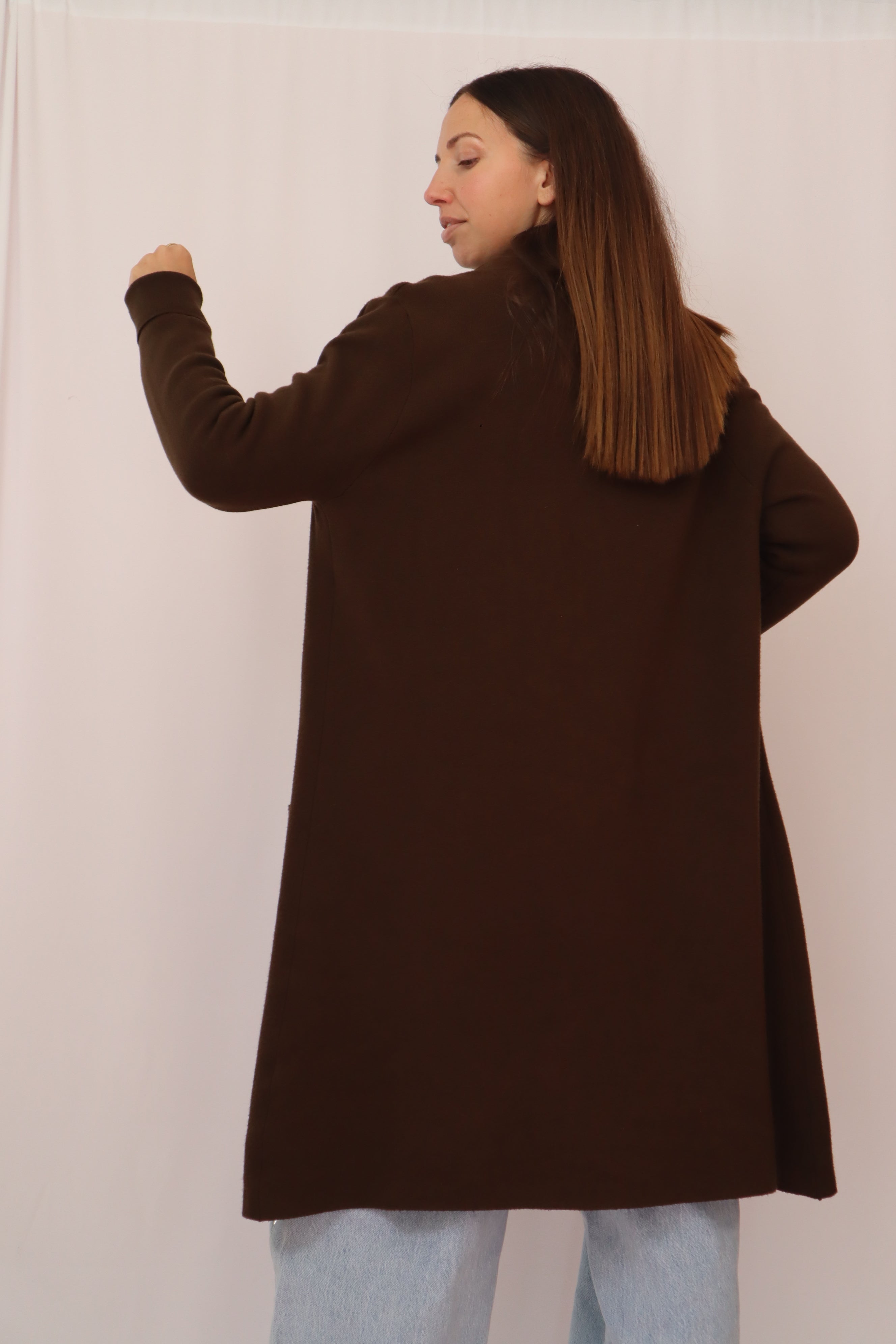 Casaco de malha comprido