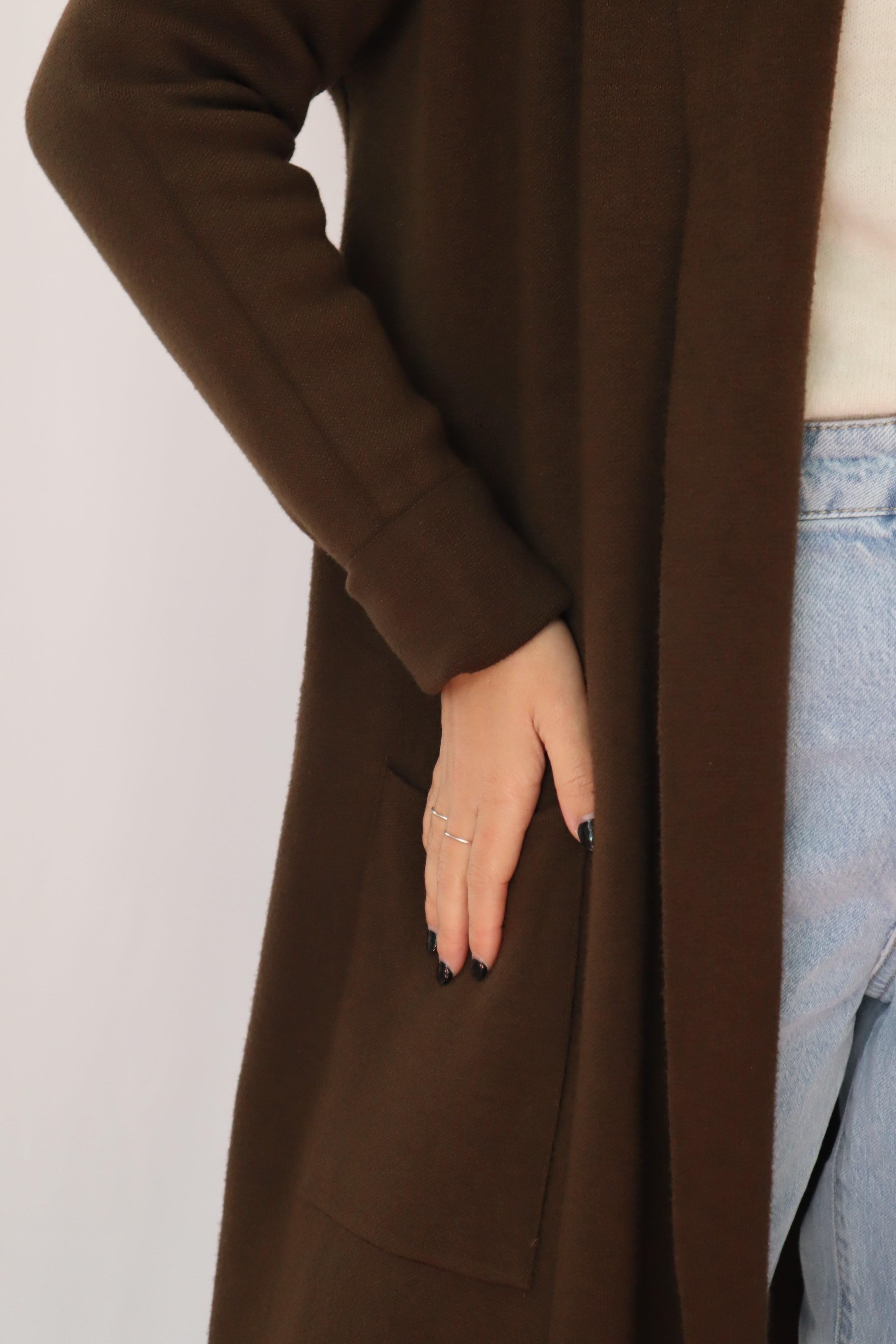 Casaco de malha comprido