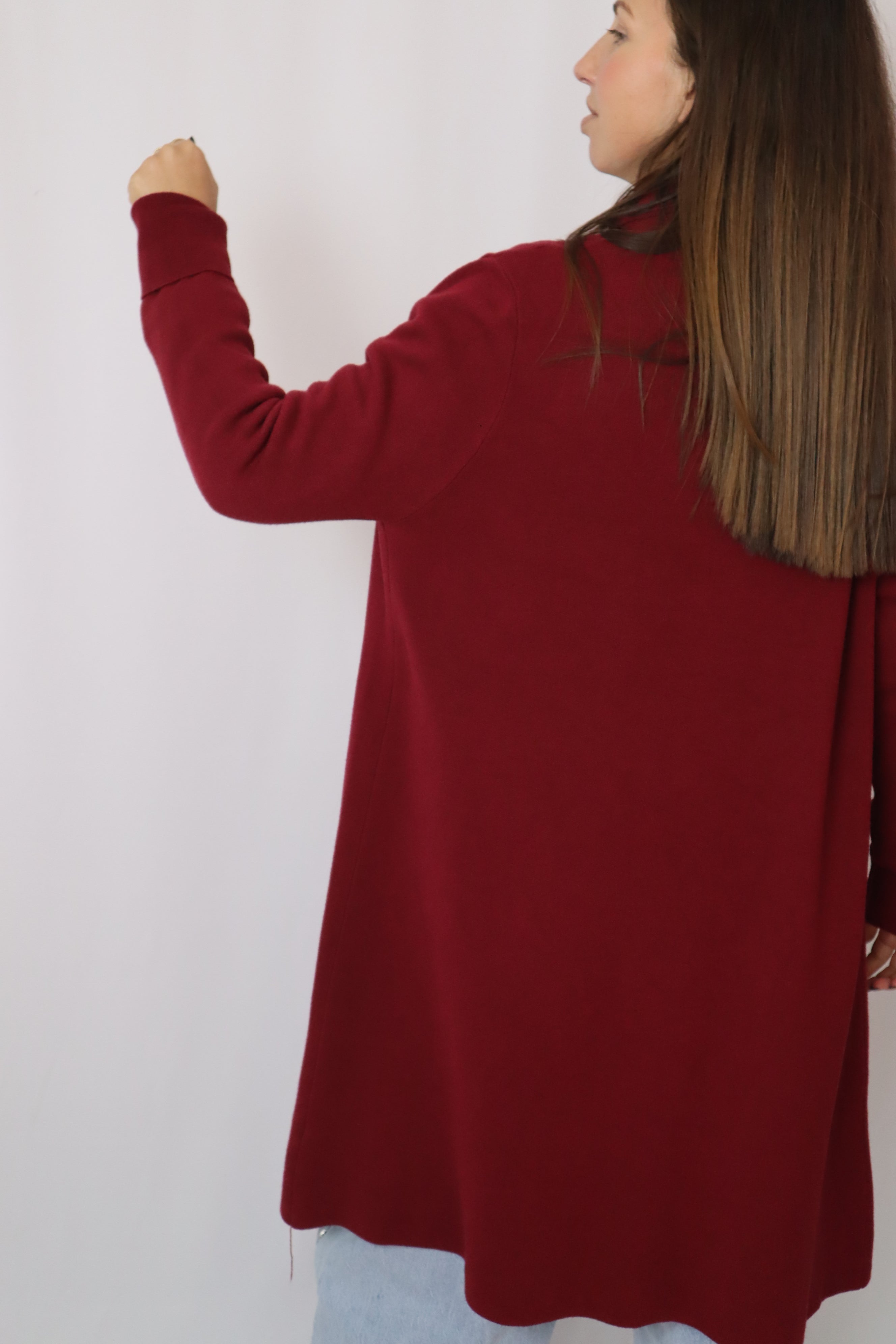 Casaco de malha comprido