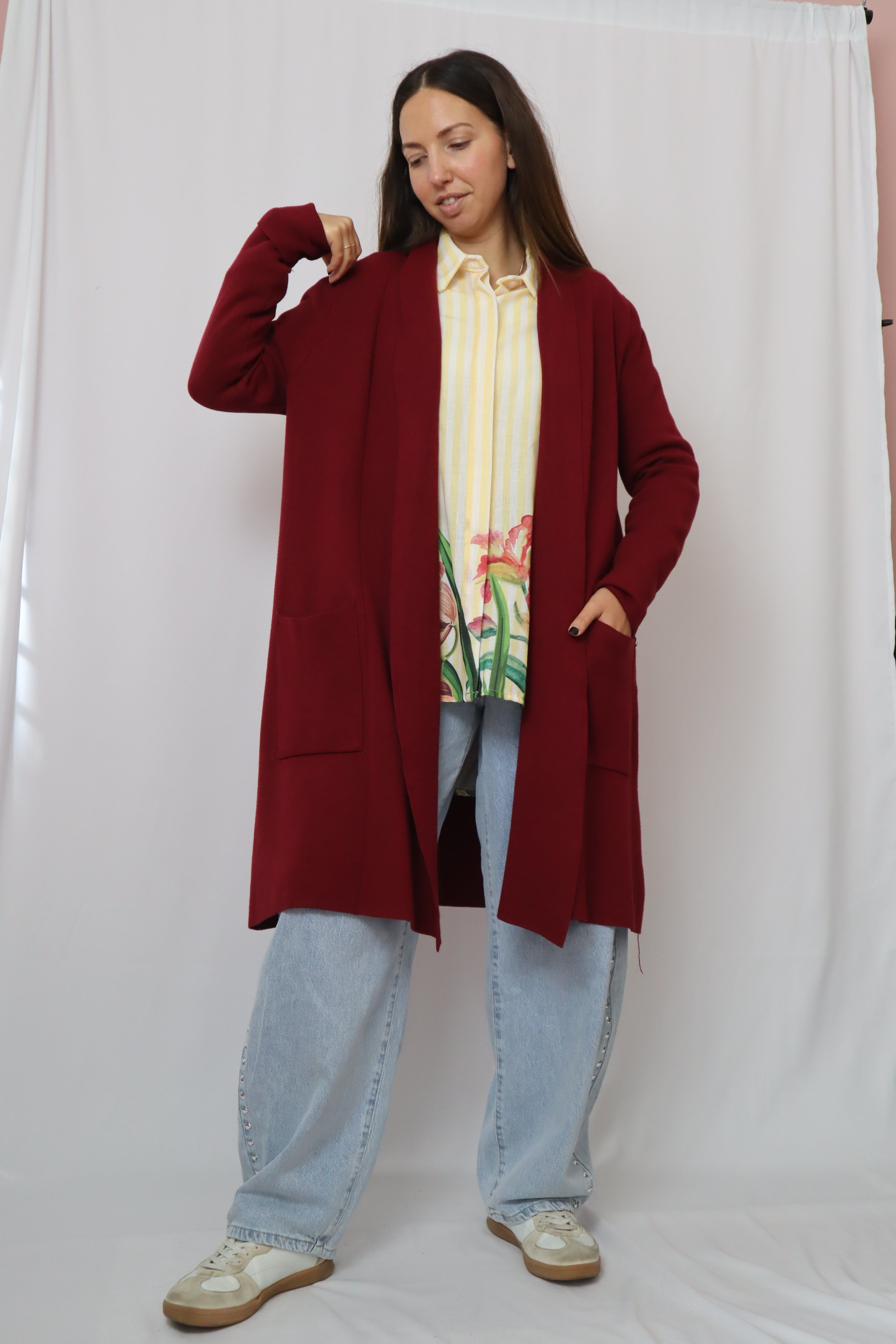 Casaco de malha comprido