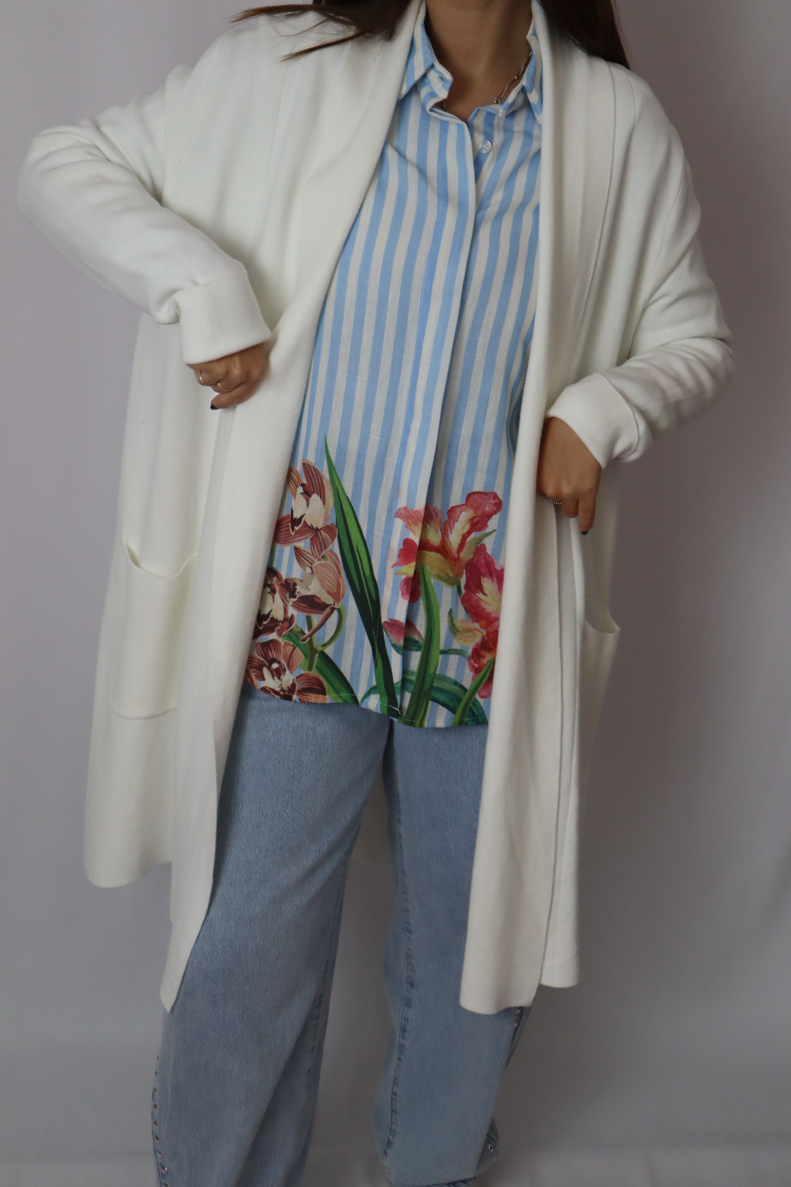 Casaco de malha comprido