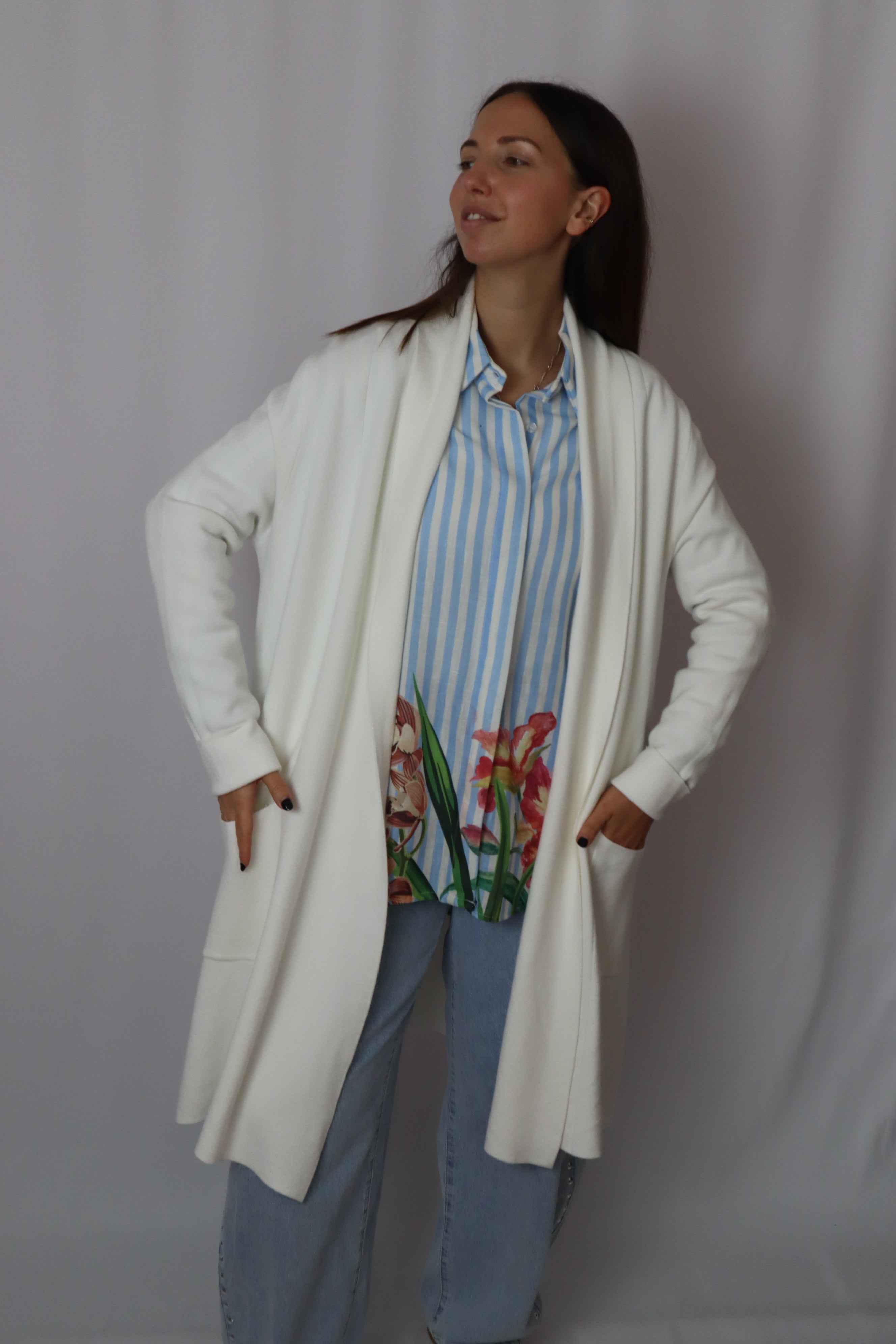 Casaco de malha comprido