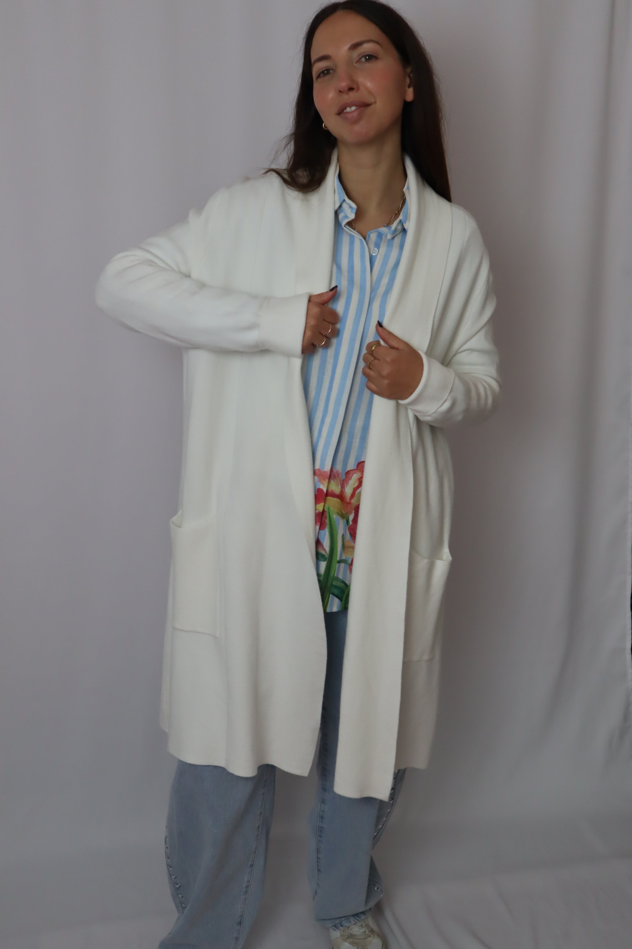 Casaco de malha comprido