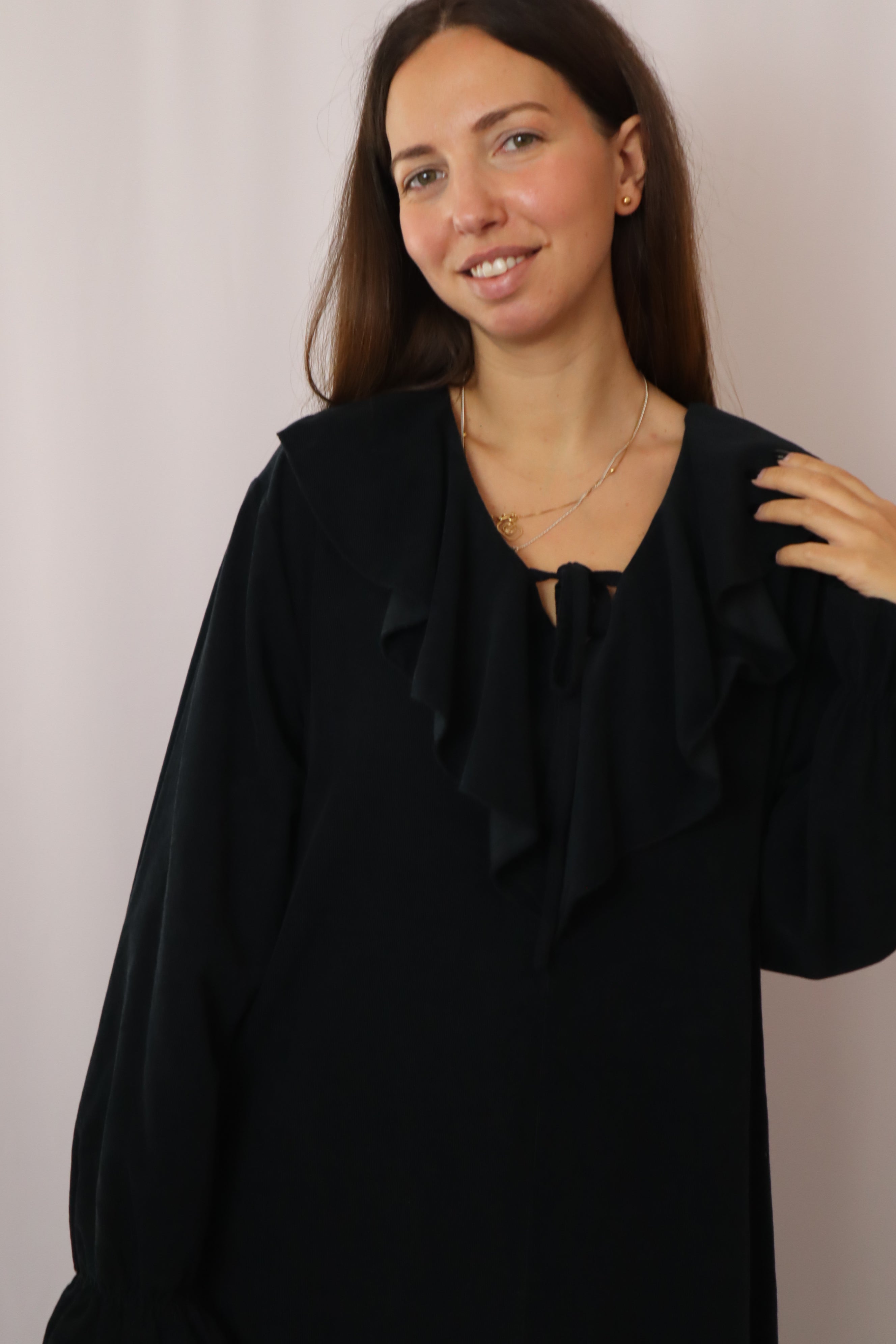 Vestido bombazina preto