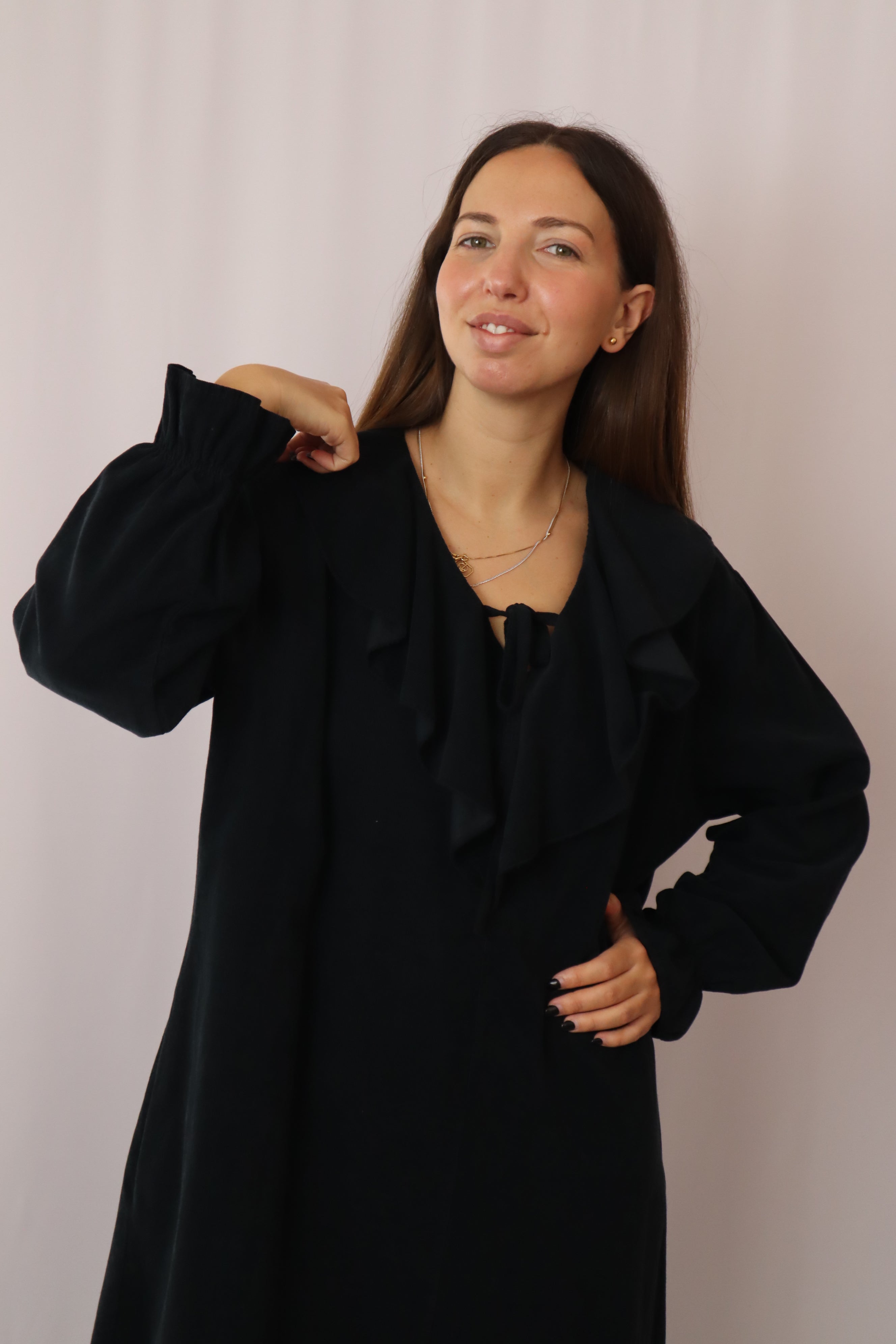 Vestido bombazina preto