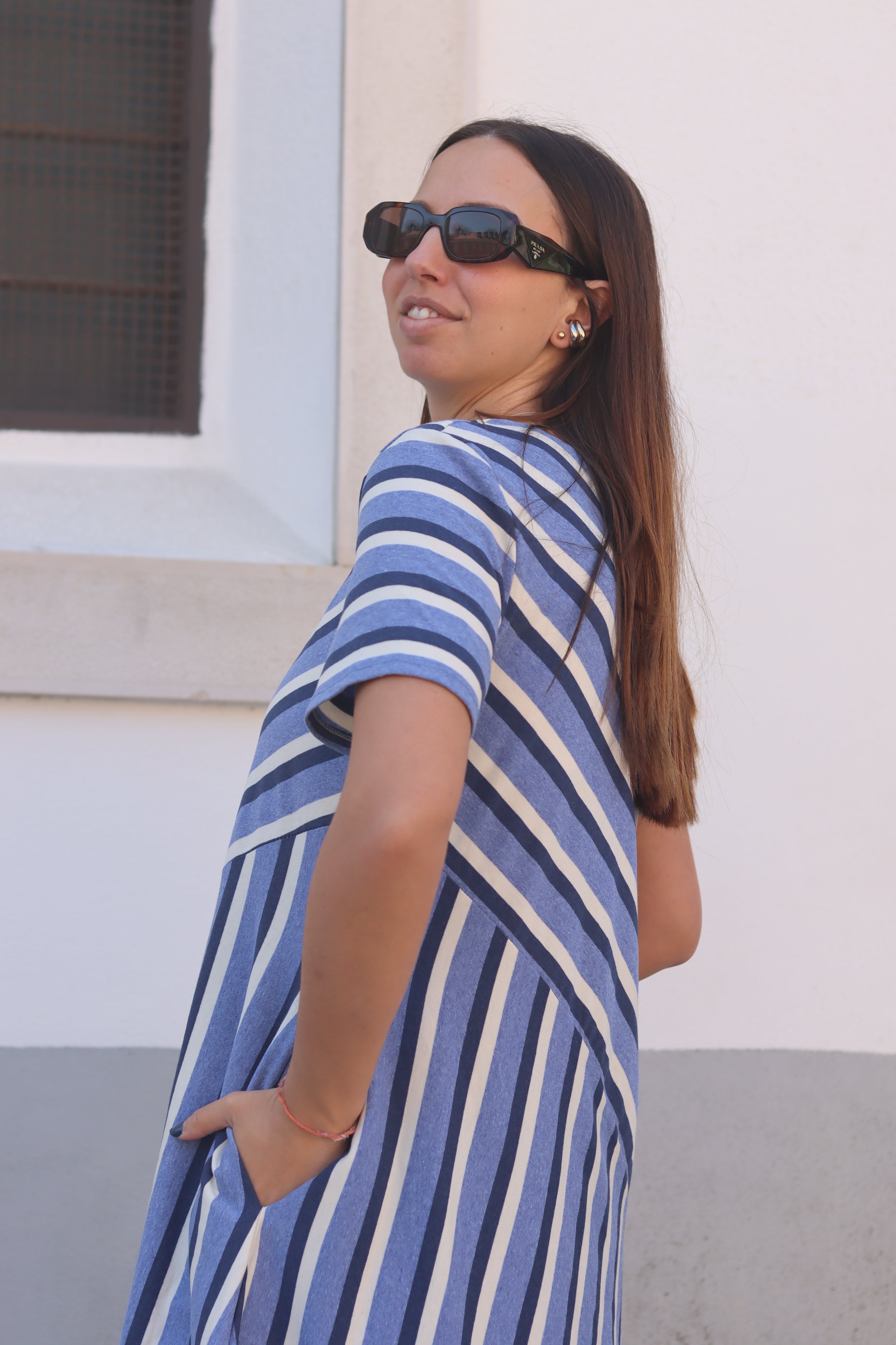 Vestido riscas